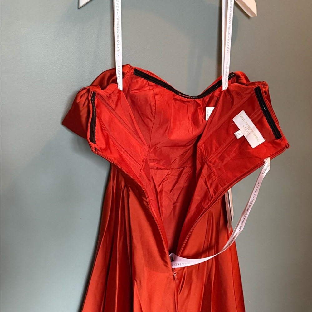 NWT CHRISTIAN SIRIANO FOR AZAZIE 1002 Paprika A-Line Off Shoulder Dress 4 & 6 - Picture 12 of 15